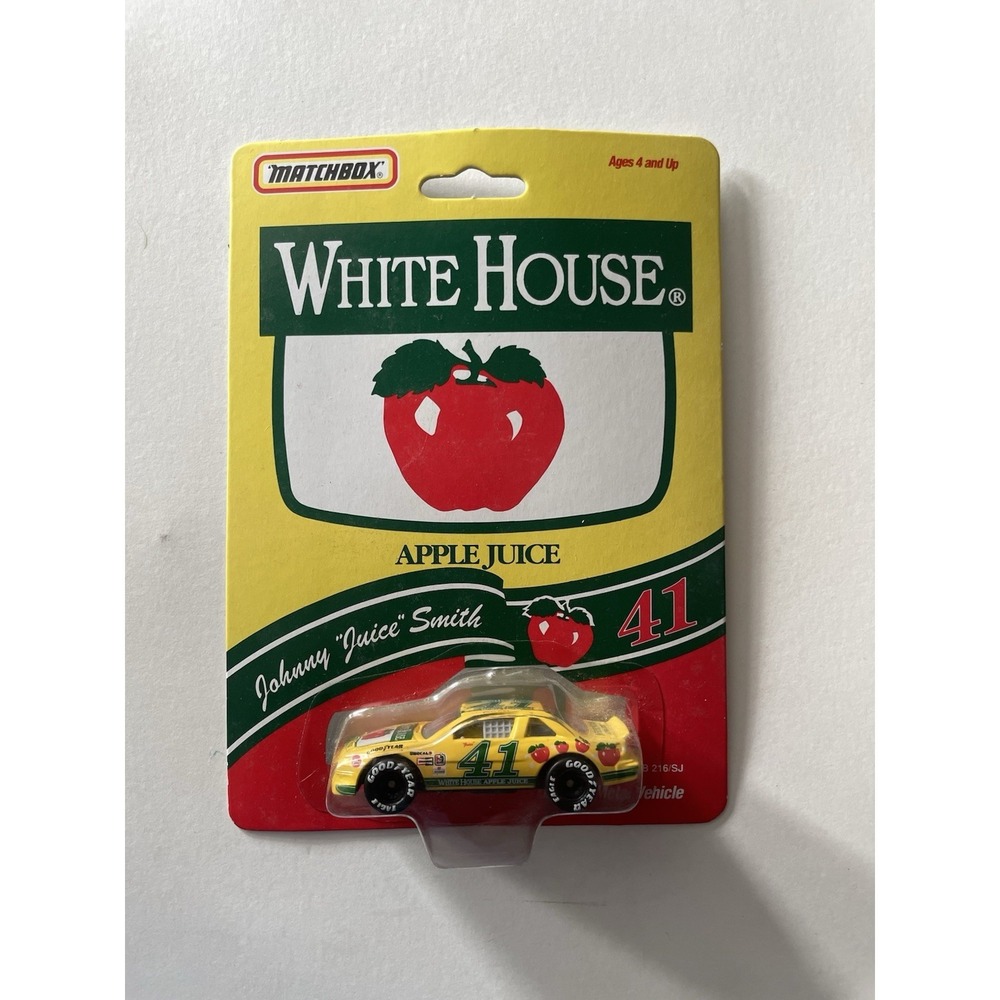 Johnny Smith Matchbox 1/64 NASCAR Diecast #41 White House Apple Juice 1992